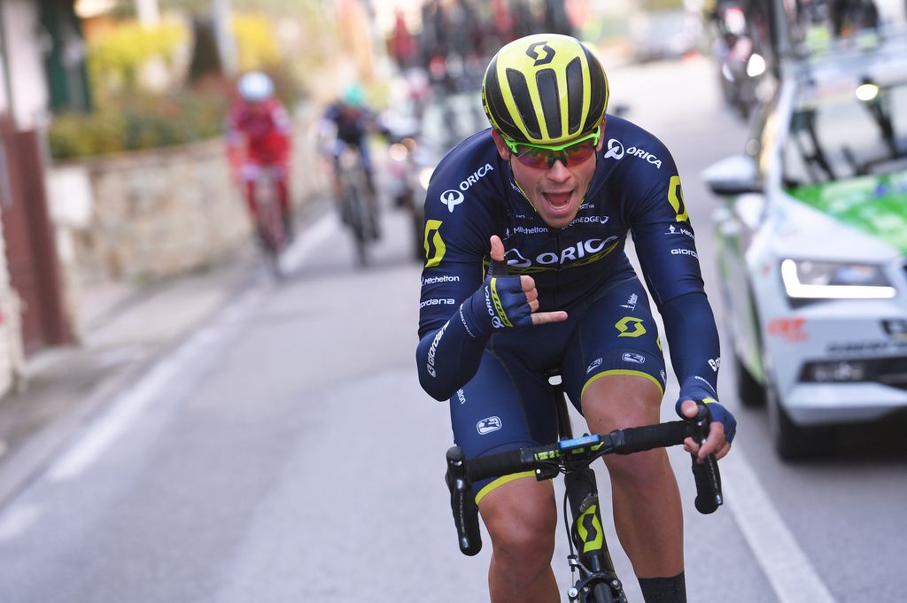Alexander Edmondson (Orica-Scott) enjoying the race