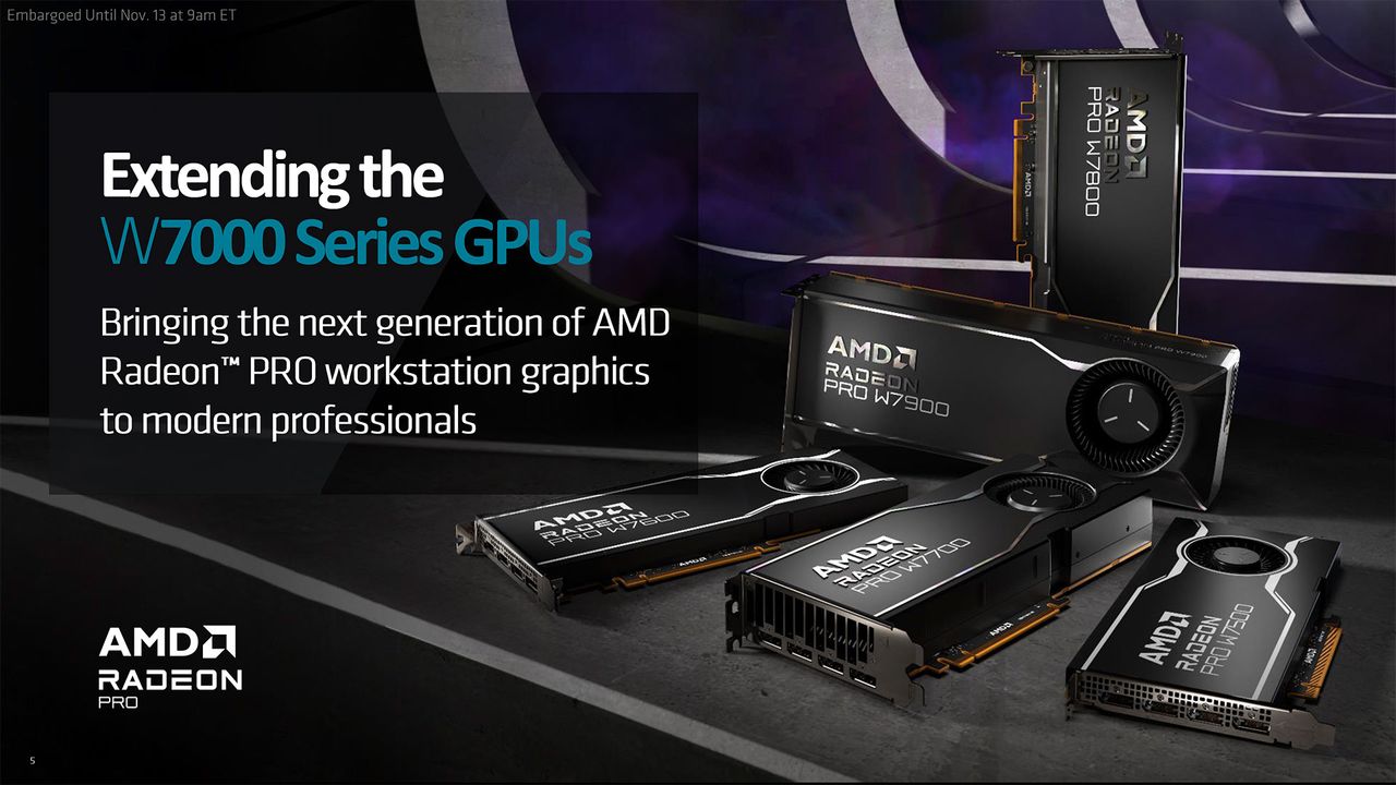 AMD Radeon Pro W7700 Slide Deck