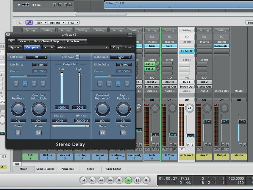 Setting up a rough live mix
