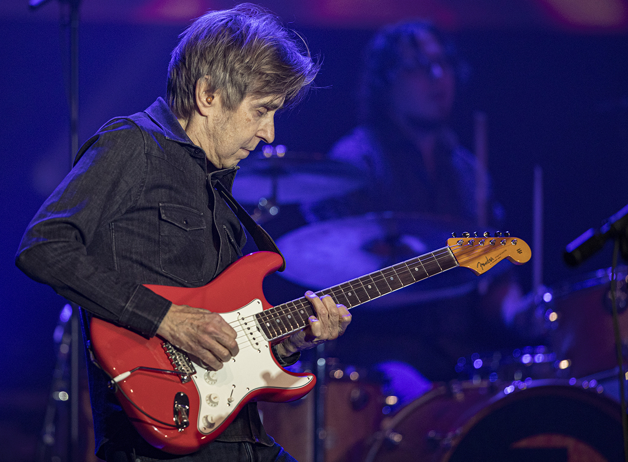 Eric Johnson performs on stage during the G3 tour stop at The Magnolia on February 07, 2024 in El Cajon, California.