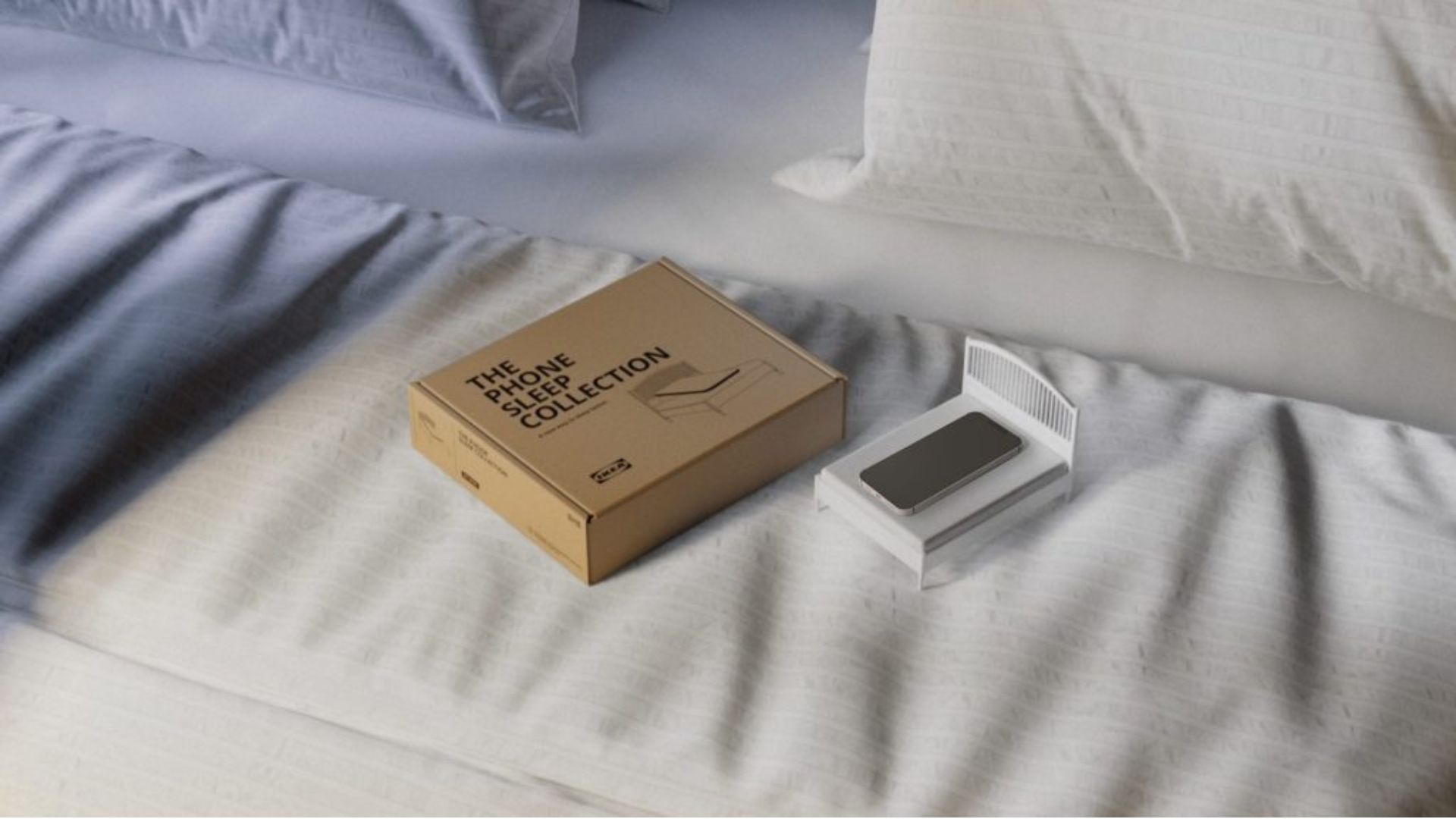 IKEA phone bed on bedside table