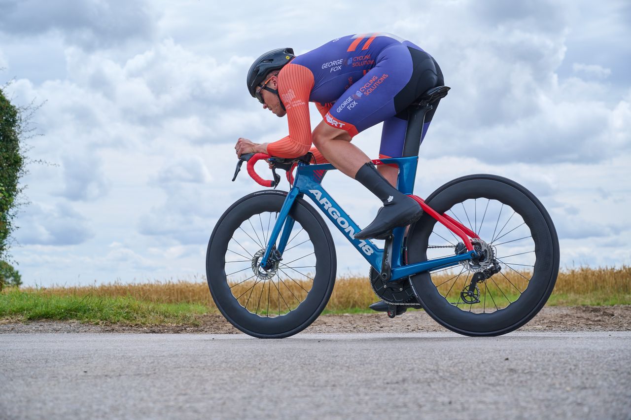 National road bike champion 2024 George Fox on his 2023 bike