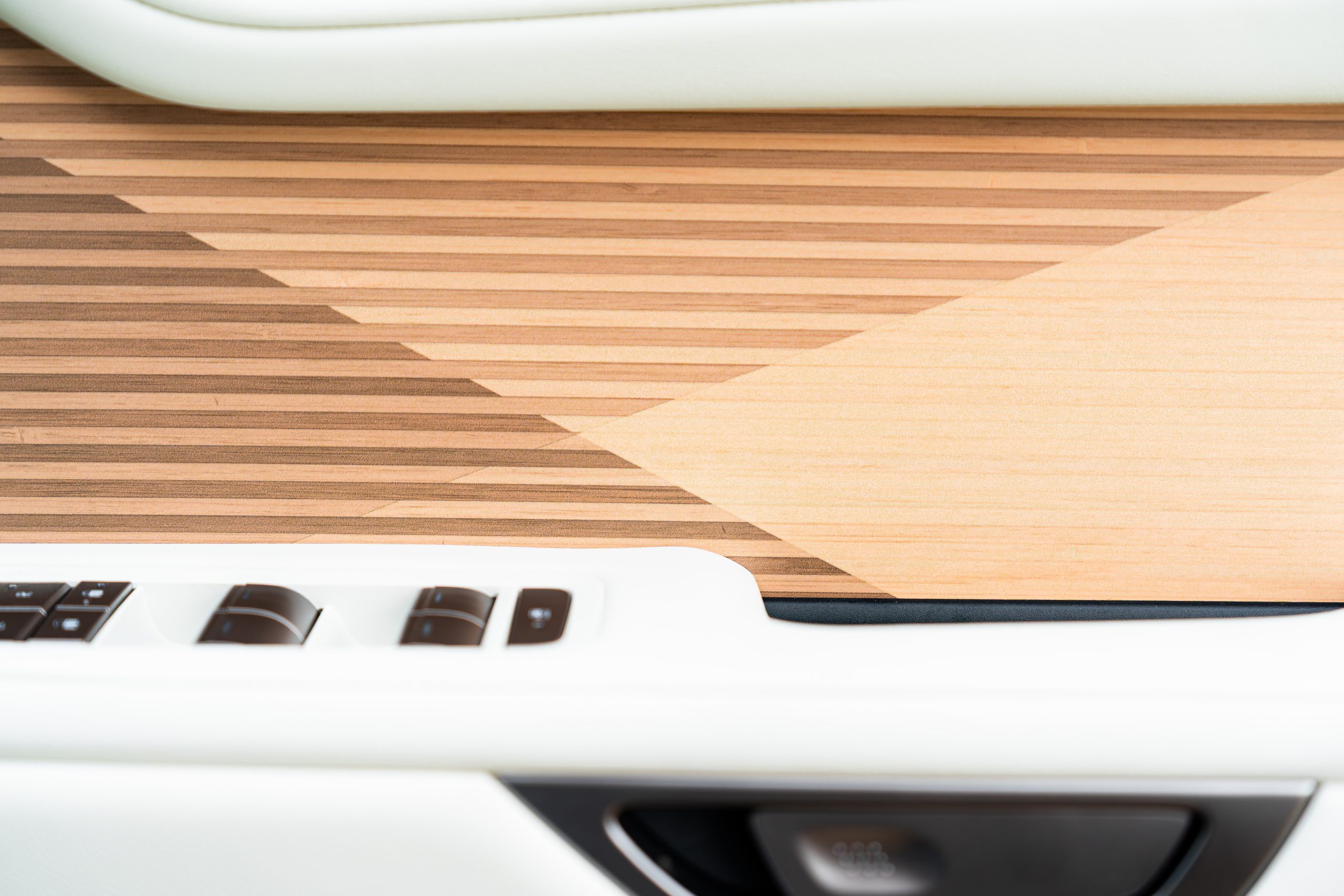 Detail of the new bamboo door trim