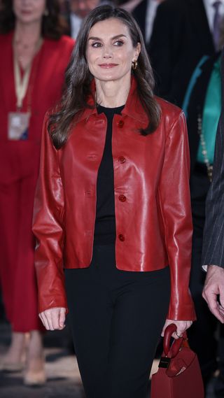 Queen Letizia of Spain attends the opening of ARCO (Contemporary Art Fair) at Ifema on March 05, 2025