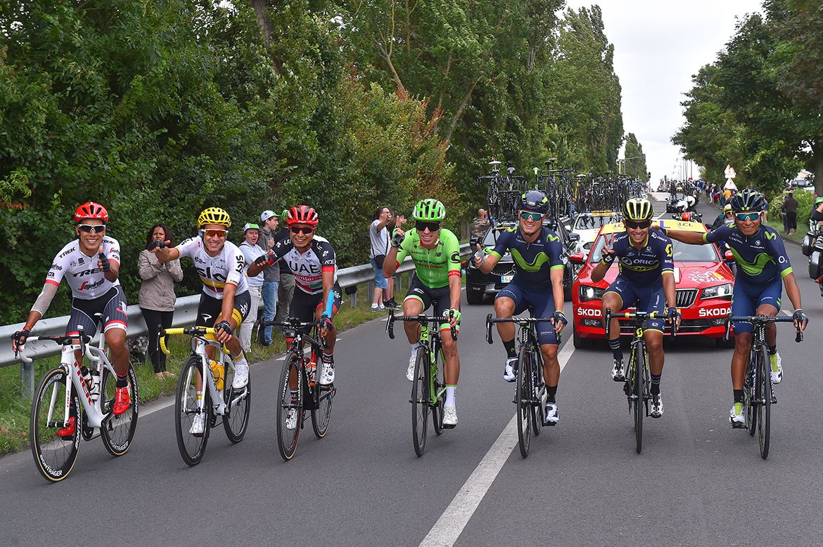 The Colombian contingent of the Tour de France peloton