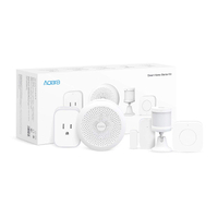 All the essentialsAqara's Smart Start Kit includes everything you need to get started right with HomeKit. This bundle consists of a motion sensor, smart plug, door/window sensor, smart button, and a Zigbee hub.