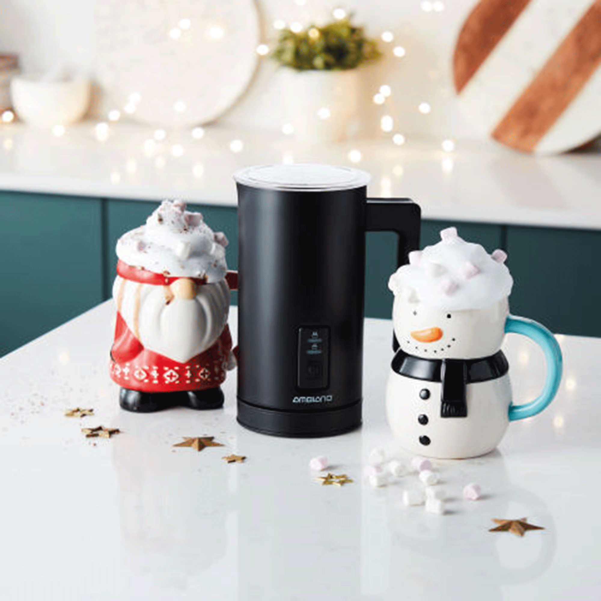 Hot chocolate maker in black