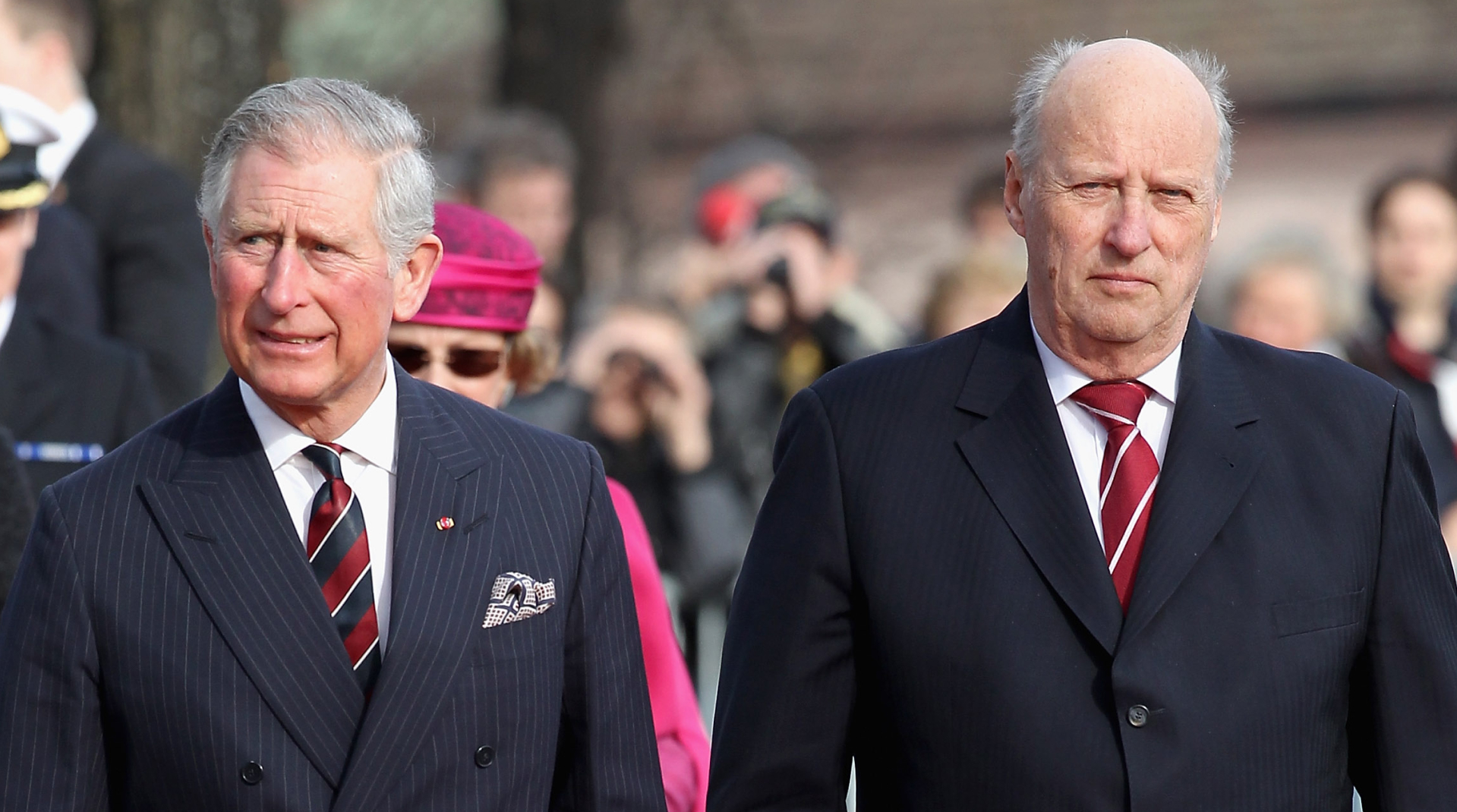 King Charles and King Harald of Norway on March 20, 2012 in Oslo, Norway