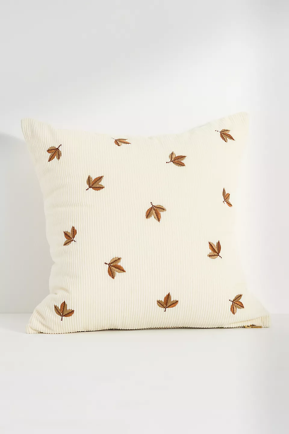 Anthropologie icon pillow with leaves