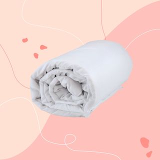 Aldi cooling bedding on pink background