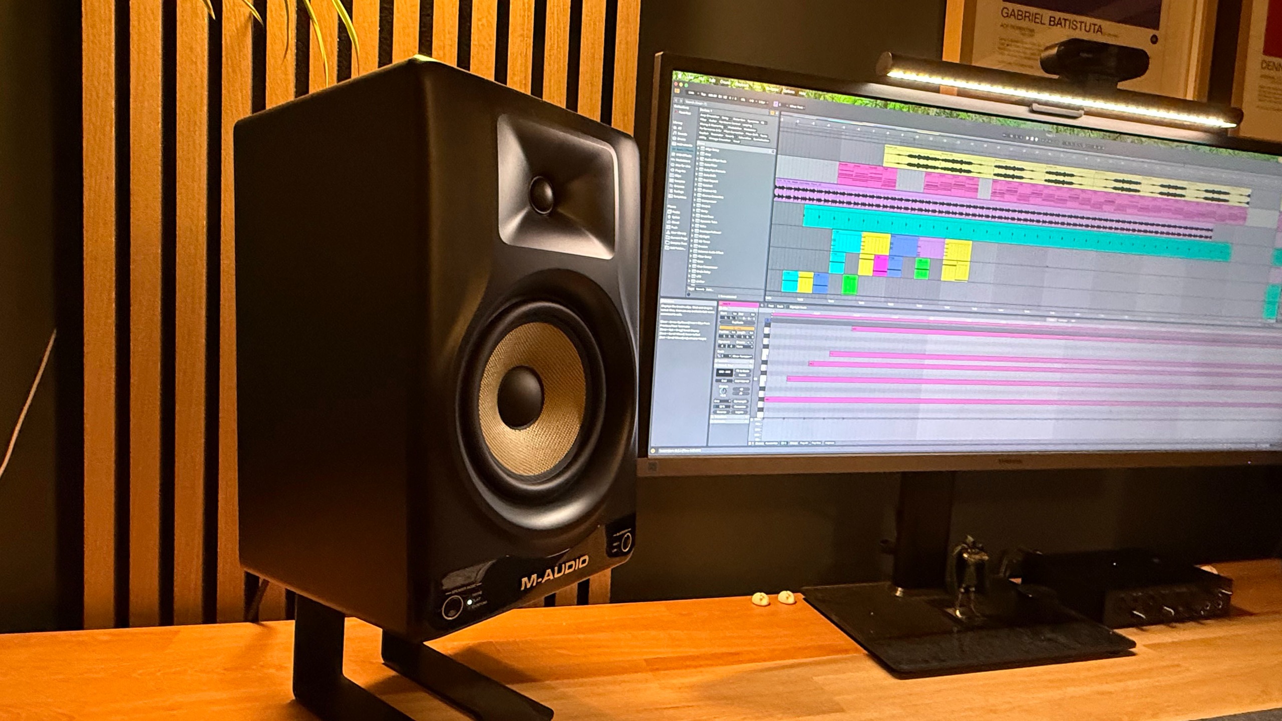 Close up of M-Audio Forty Sixty speaker