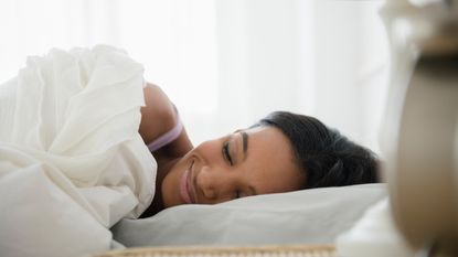 Woman sleeping in bed