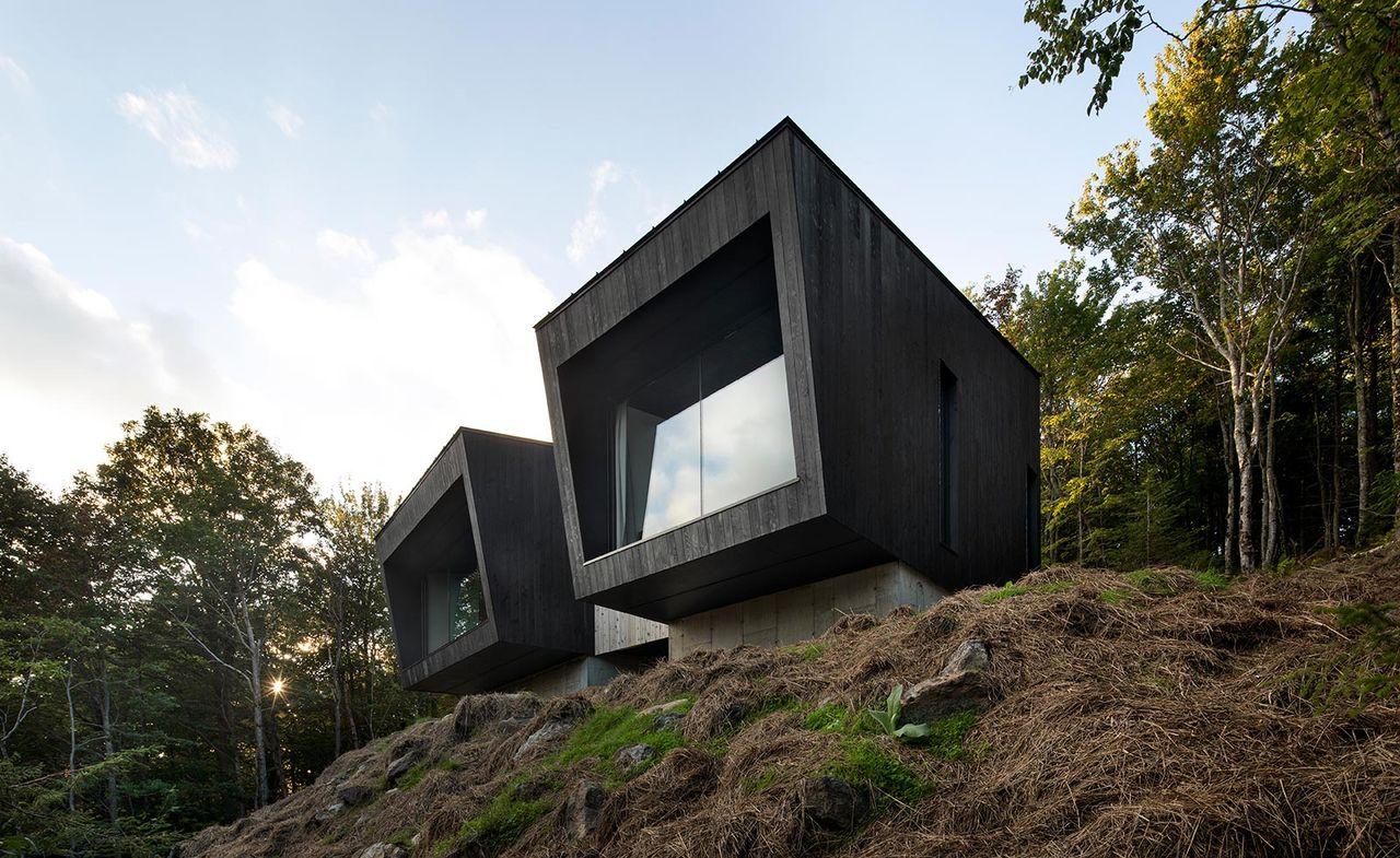 Minimalist cabin in Canada designed by Nature Humaine to bring us closer to nature