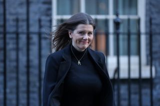 Technology secretary Michelle Donelan pictured leaving Downing Street after a cabinet meeting in January 2024