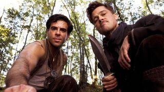 Eli Roth and Brad Pitt in a still from Inglorious Basterds 