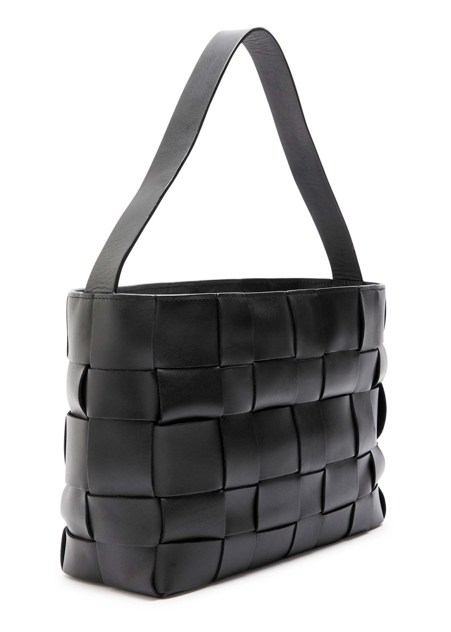 Woven Mini Leather Tote