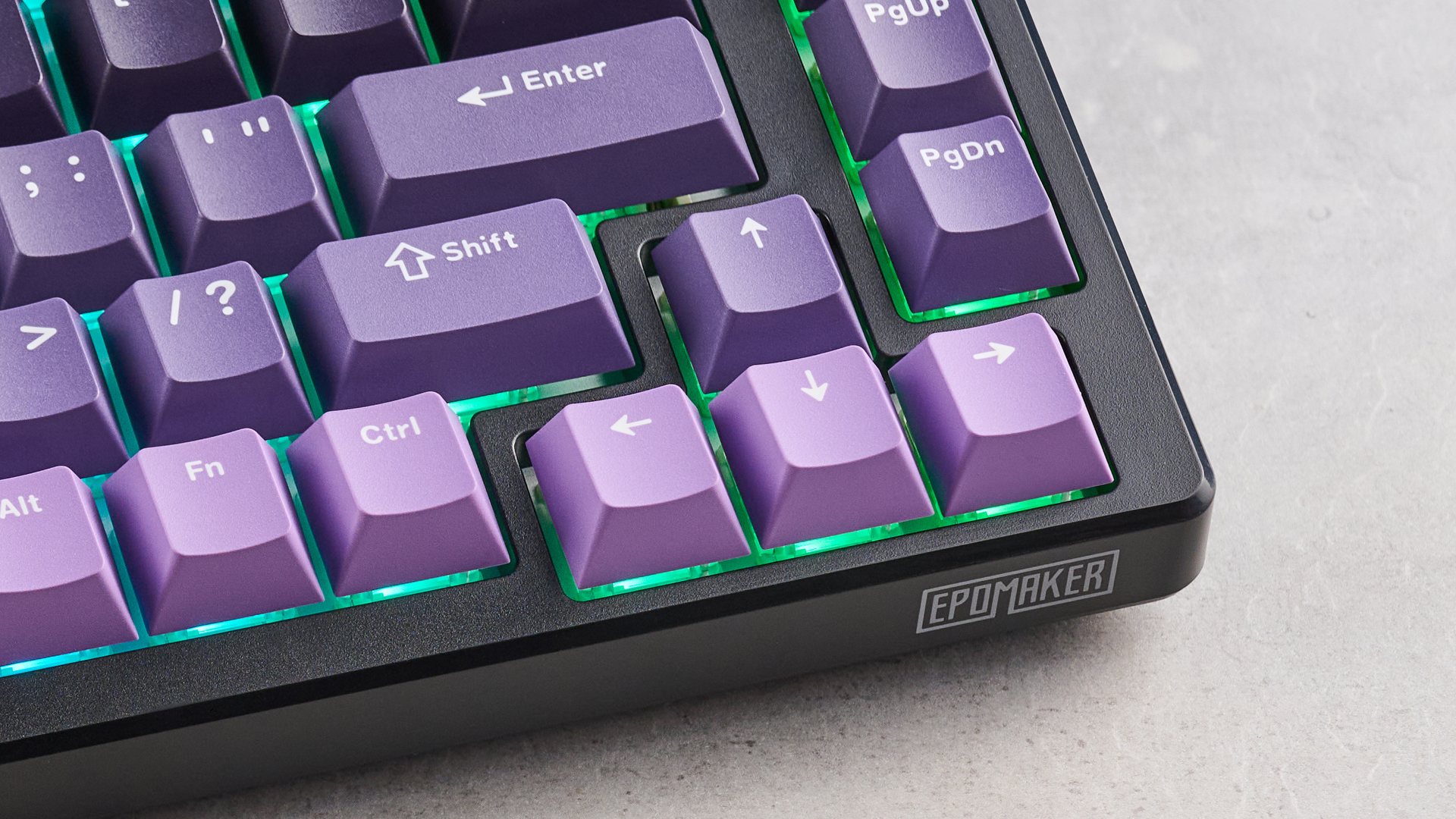 The Epomaker HE75 Mag on a stone surface