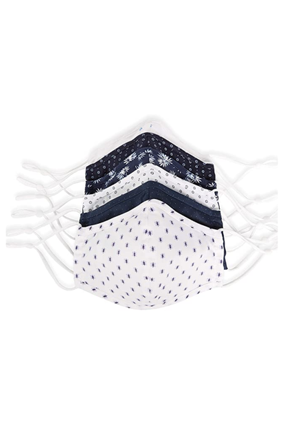 Perry Ellis Reusable Rounded Woven Fabric Face Masks 