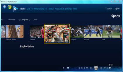 Windows media centre - with sky