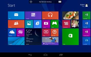 Windoes 8 start screen on Android tablet
