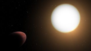 Artist impression of planet WASP-103b and its host star.