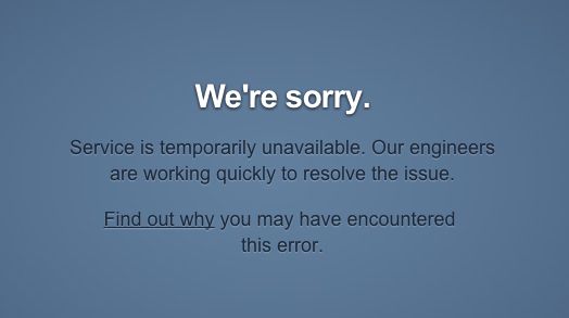 Tumblr down message