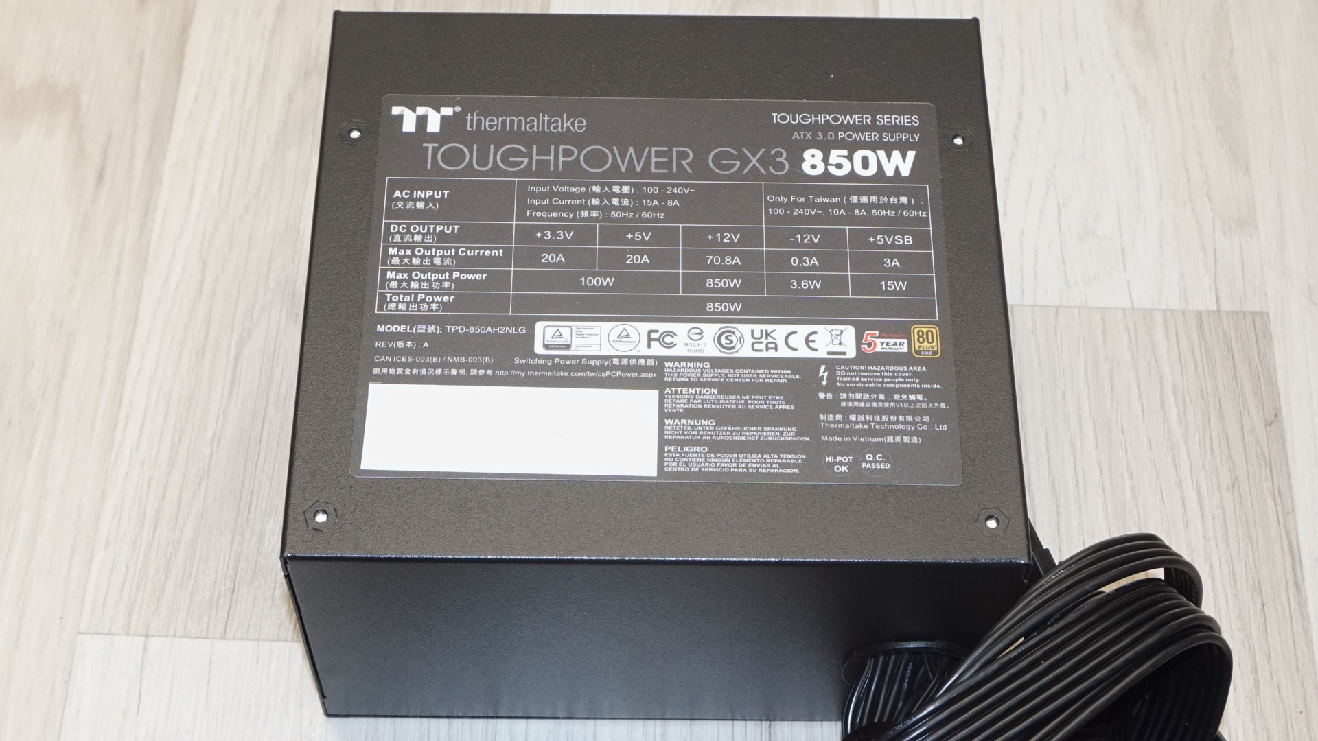 Thermaltake Toughpower GX3 850W PSU