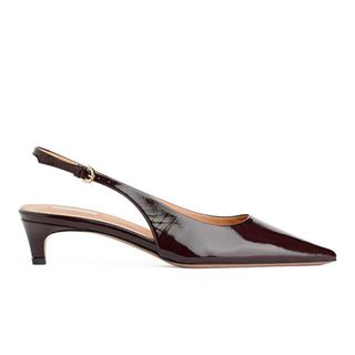 Slingback Leather Pumps - Burgundy - Arket Gb