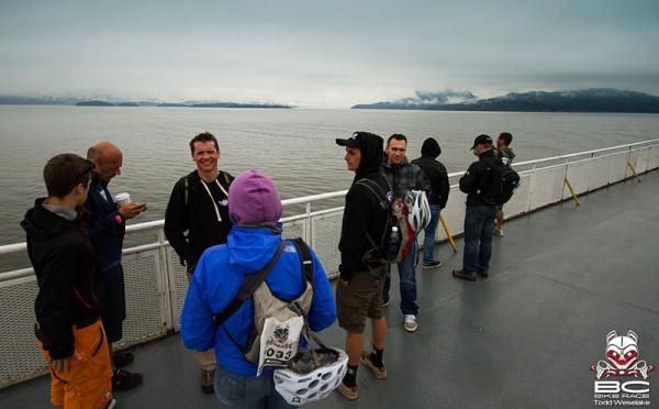 Riding a ferry