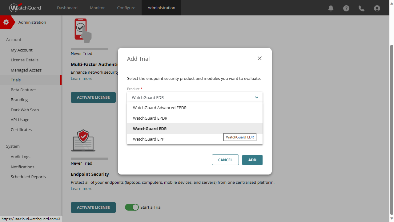 WatchGuard EPP: Plans and pricing