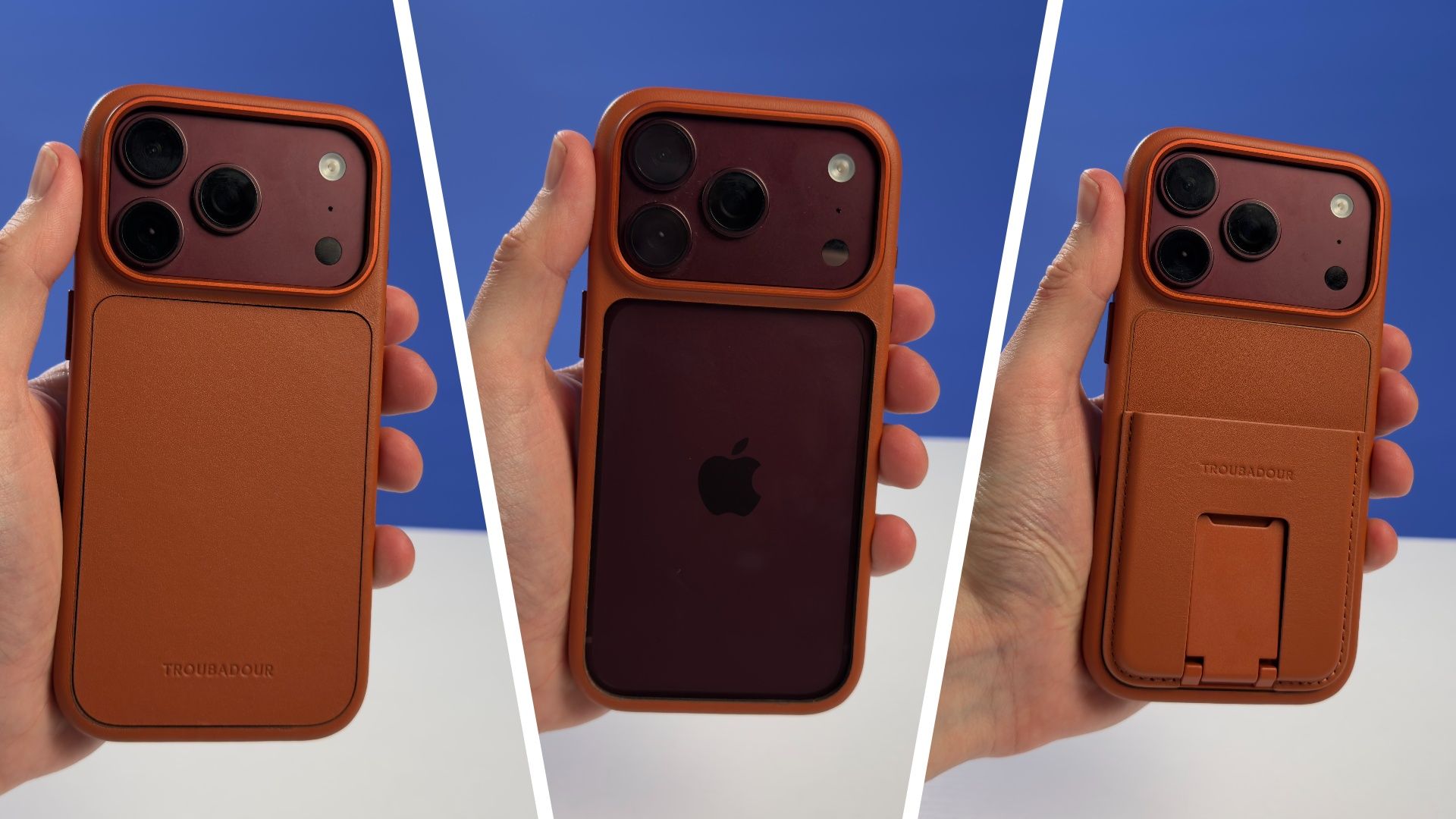 The Troubadour Modular Case on an iPhone 18 Pro