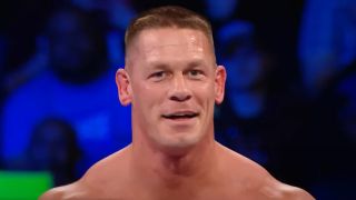 Screenshot of John Cena in ring at WWE Fastlane