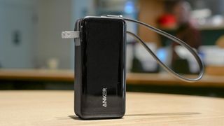 Anker Power Bank Fusion 10K planed on table.