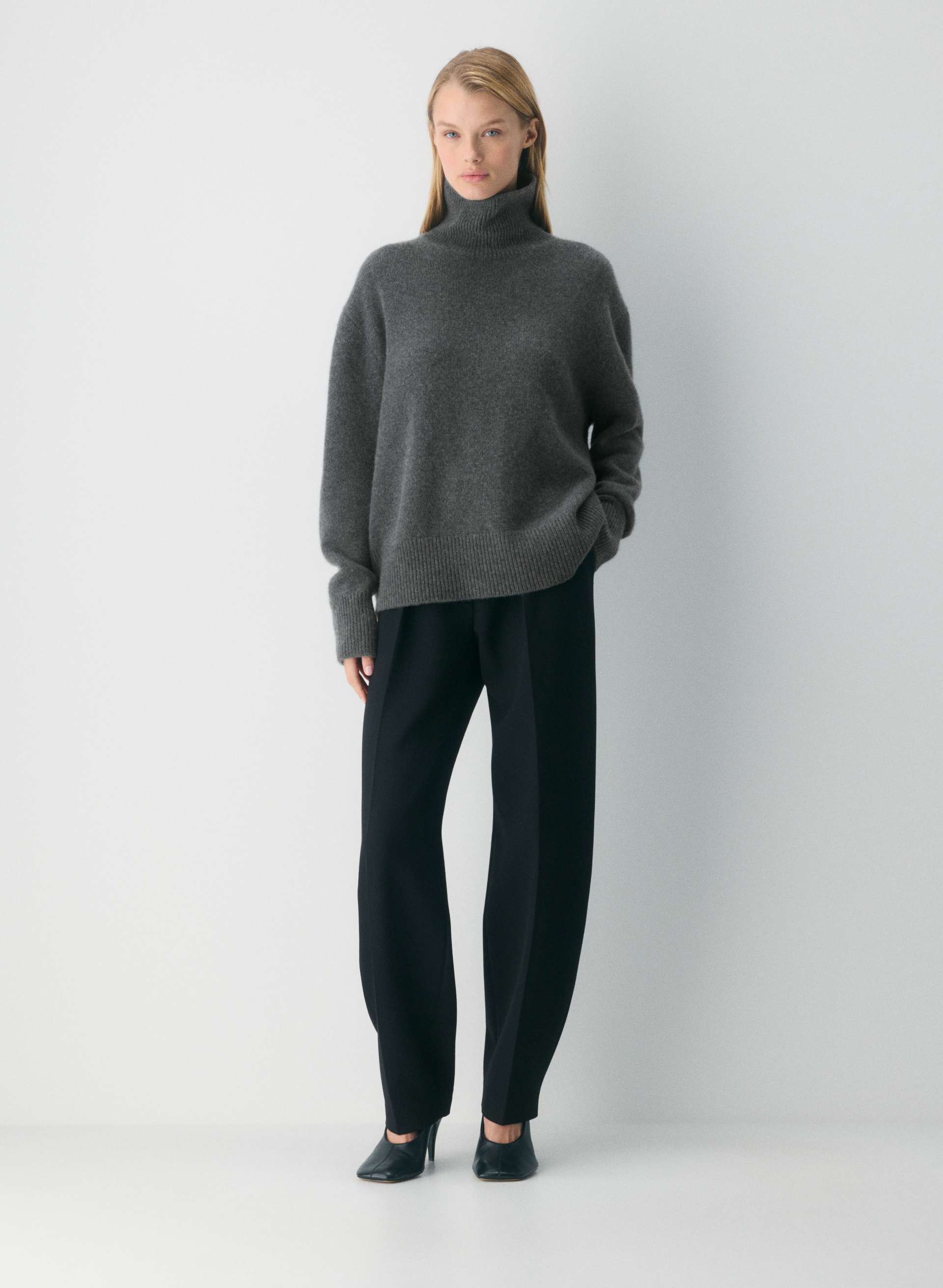 Plush Cashmere Oversized Turtleneck