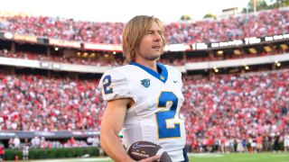 Glen Powell in "Chad Powers" on Hulu