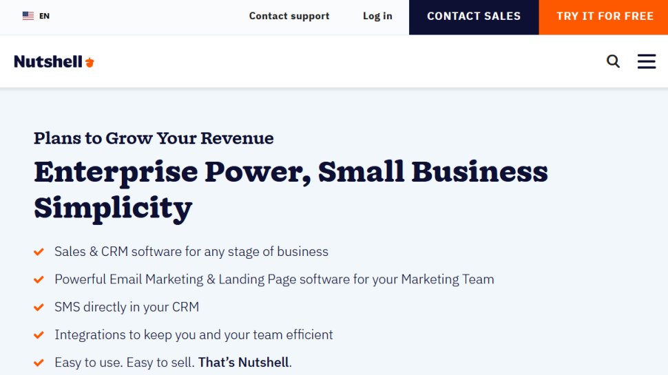 Nutshell website screenshot (June 2025).