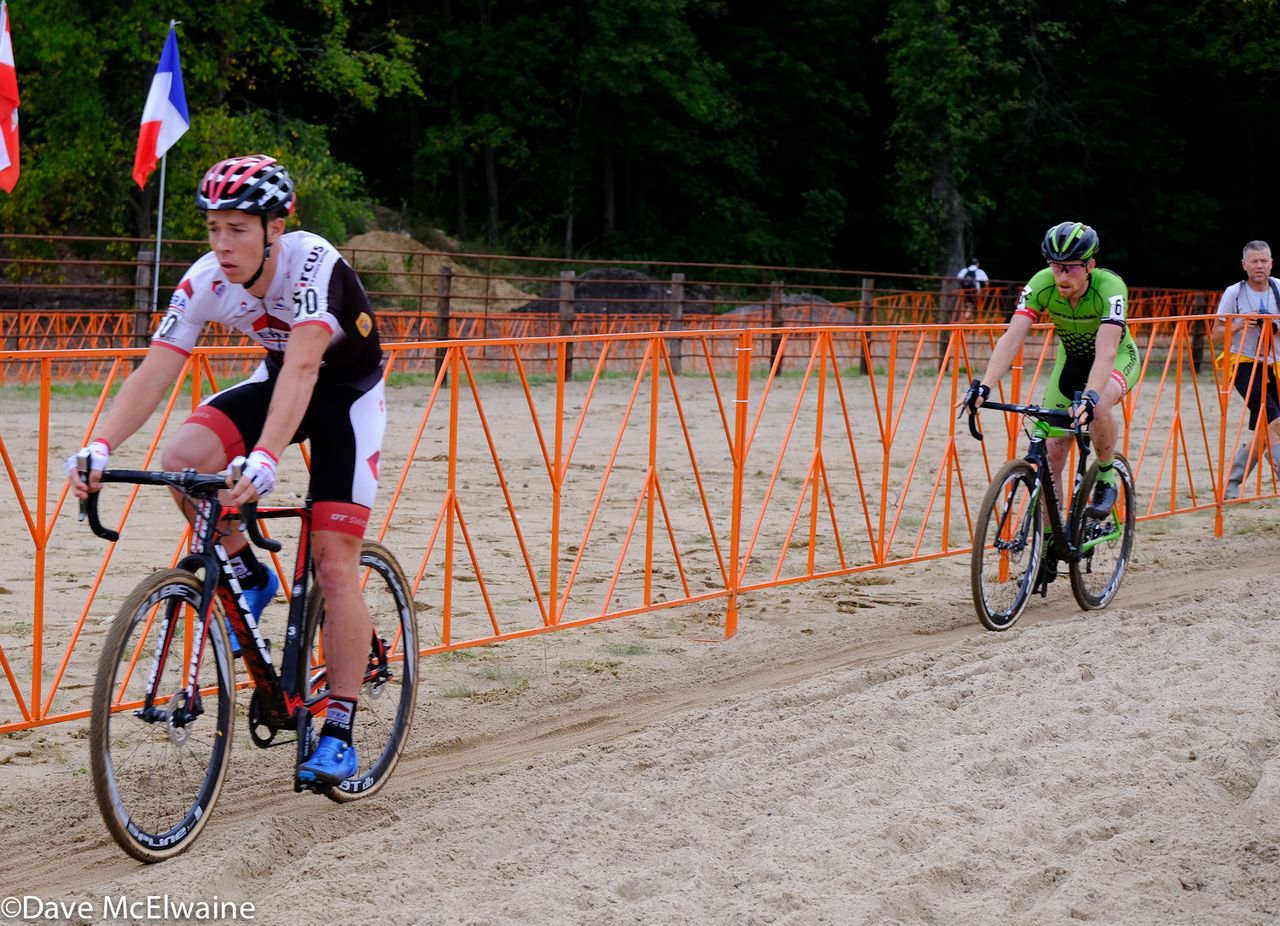 Laurens Sweeck (Era-Circus) riding the long sand pit during lap one