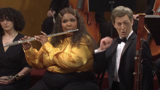 Lizzo and Alex Moffat on SNL