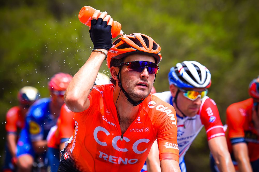 It wasn't easy to cool down during stage 2 at the Tour Dow Under