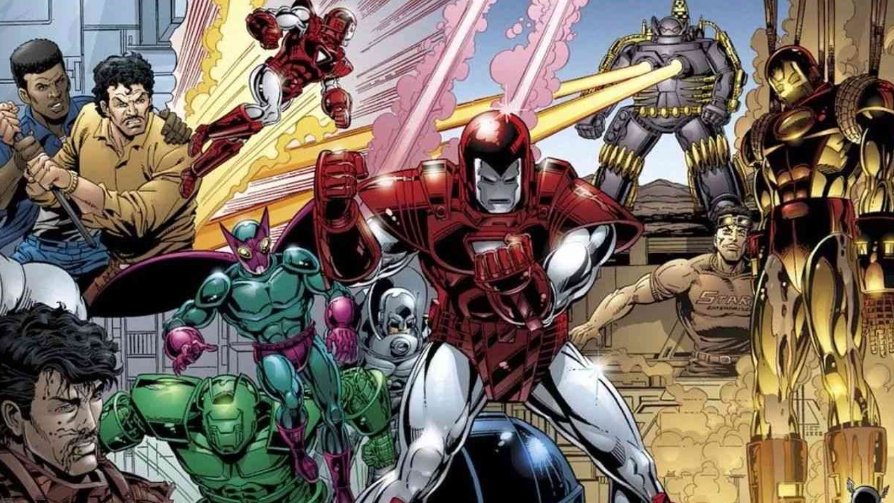 Marvel Comics Armor Wars panel