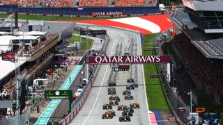 The start of the Austrian Grand Prix 2024 with Max Verstappen on pole.