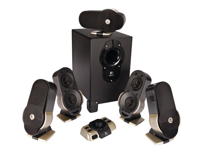 Kit Home Cinéma Logitech Z5500 5.1 (caisson, 5 Enceintes, Centrale) - Occasion