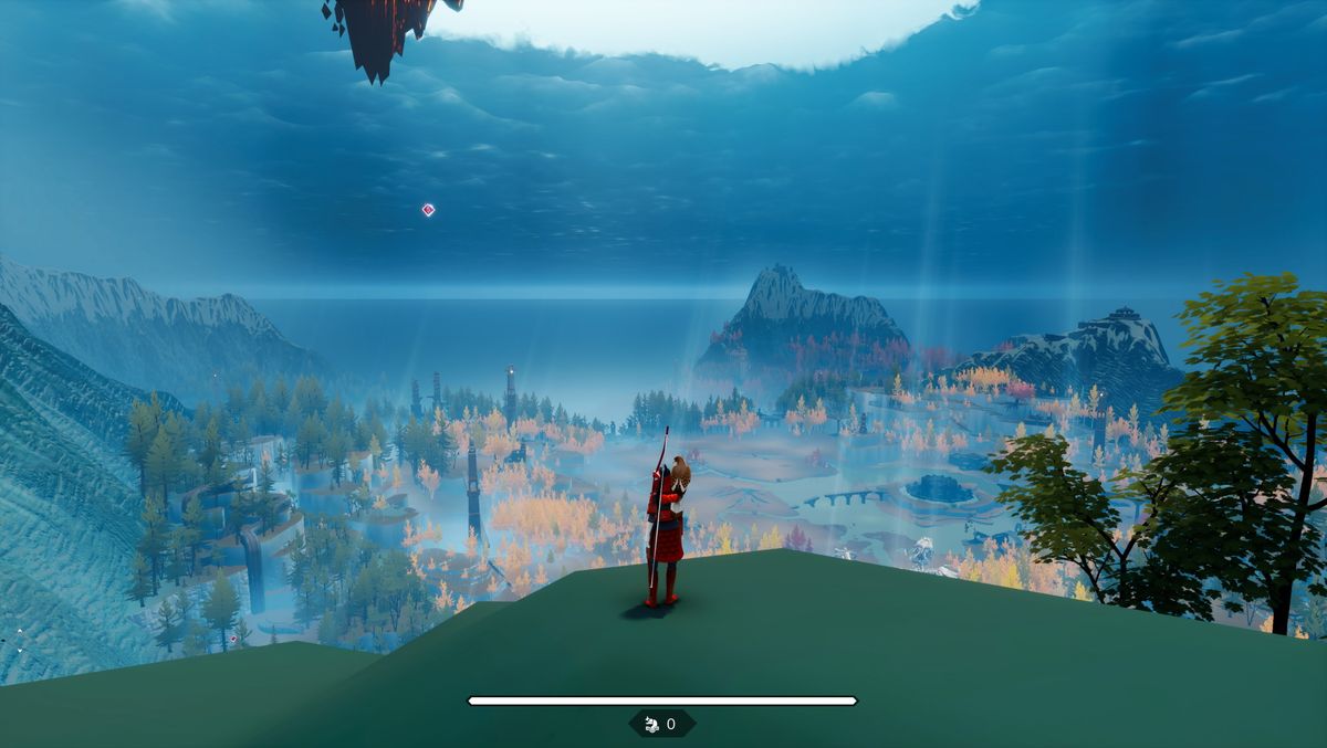 A wide view of a green landscape
