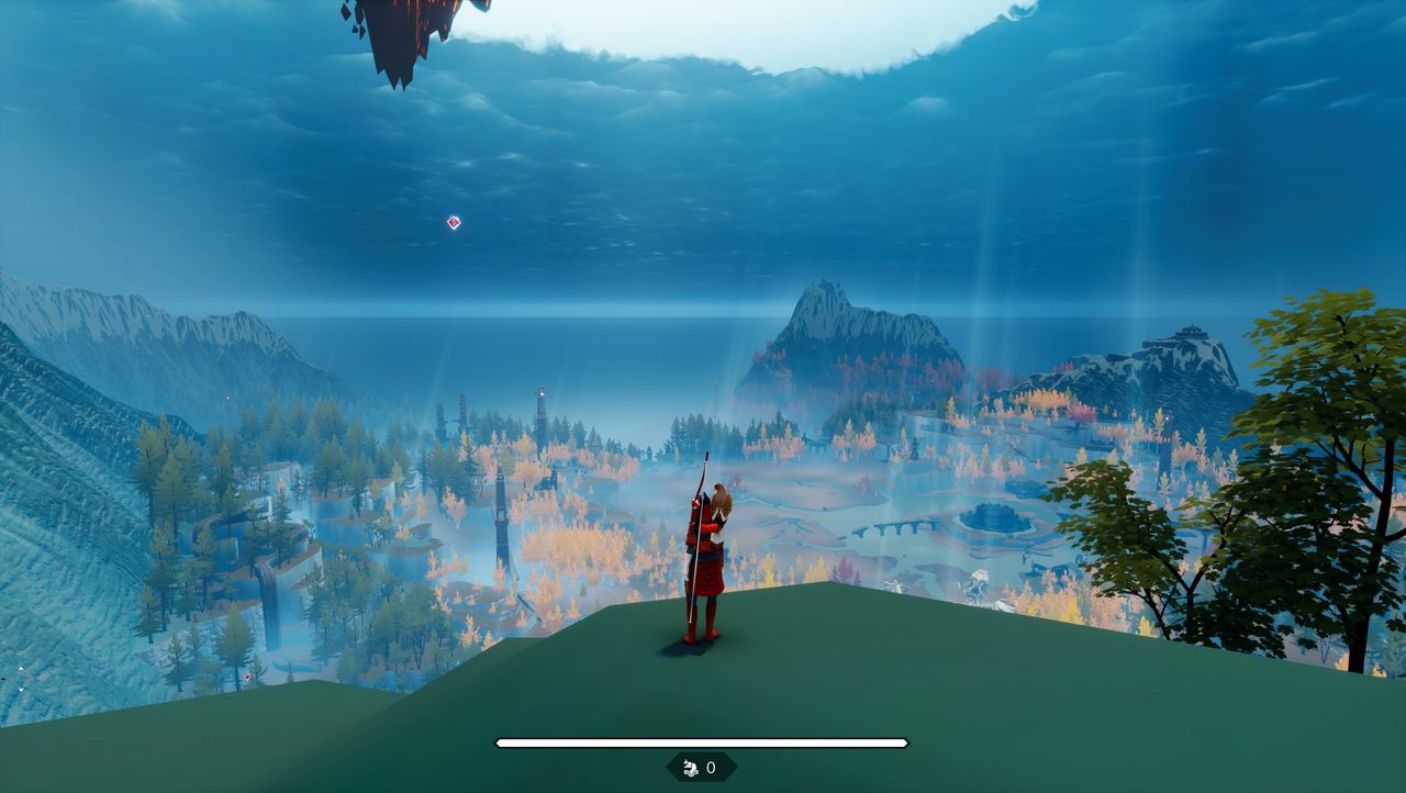 A wide view of a green landscape