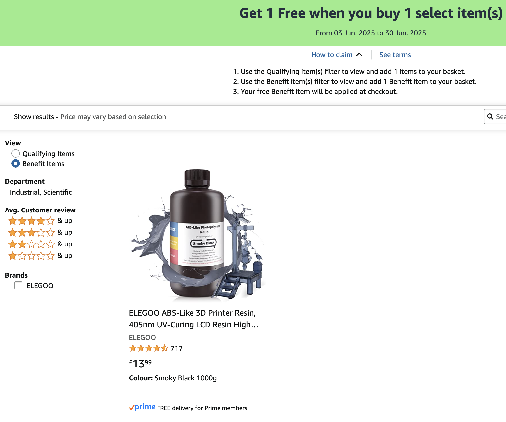 Elegoo 3D printer deal