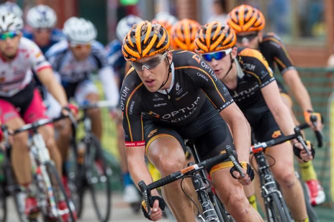 Tom Zirbel (Optum) spent another day working hard on the front.