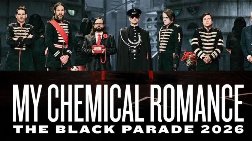 photo of my chemical romance from 2025, in support of the black parade tour