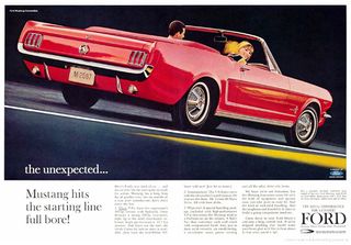 The Mustang offered freedom and adventure with its simple and clearly defined advert.