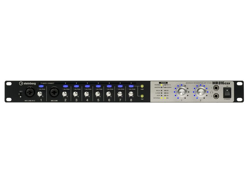 The MR816 CSX contains a reverb and channel strip.