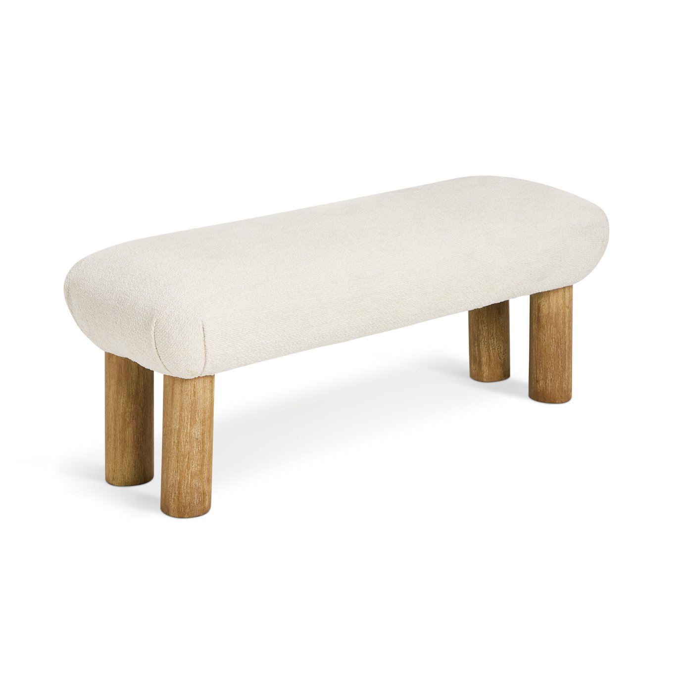 Habitat May Boucle Bench - White
